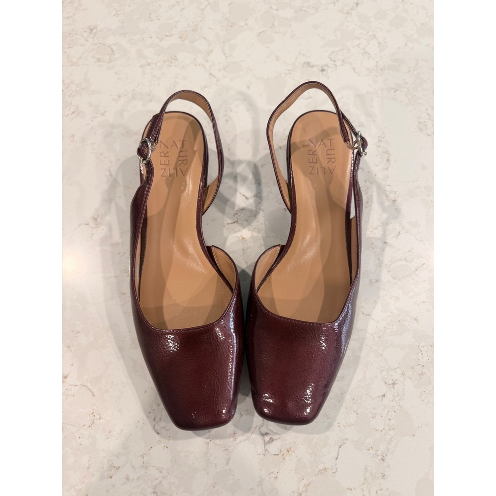 ALDO Women's Burgundy Slingback Square-Toe Pumps